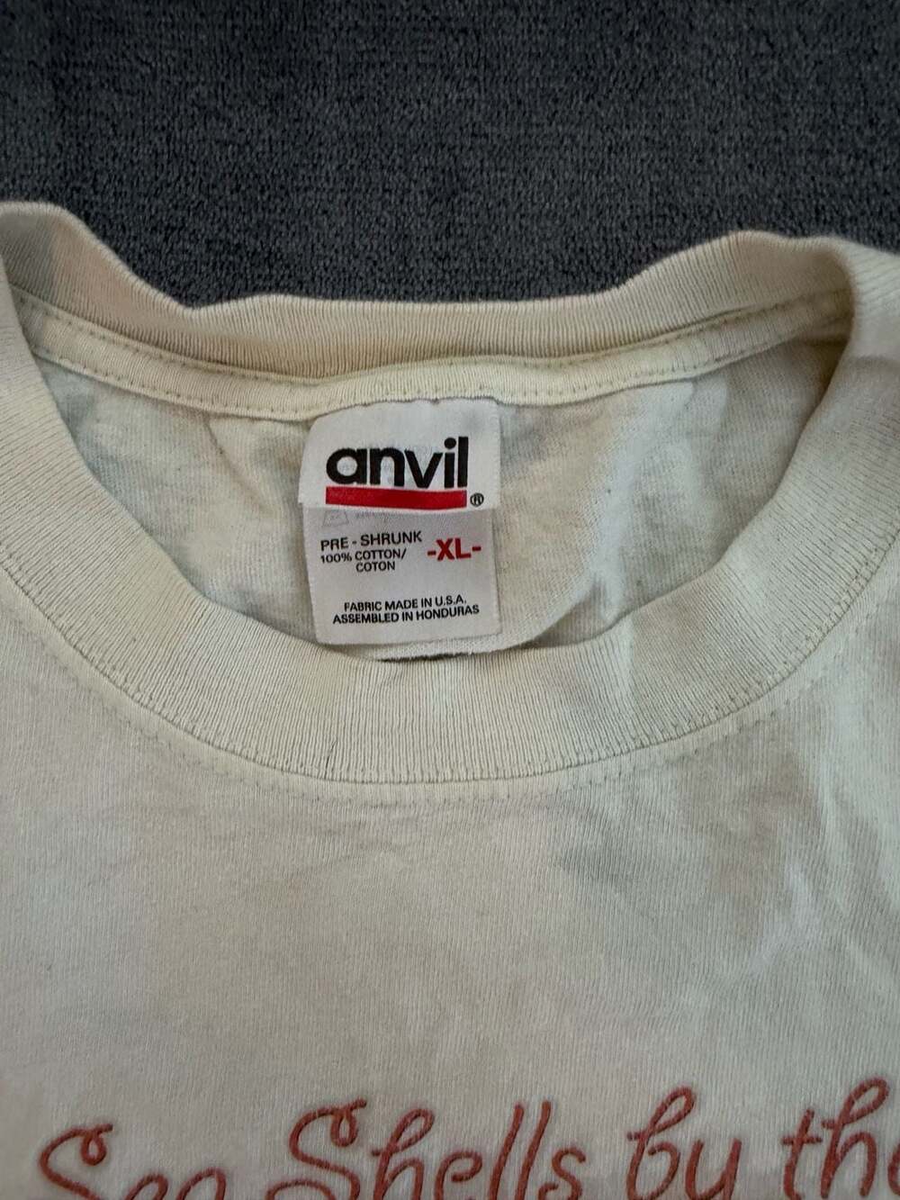 Vintage Anvil Sea Shells by the Sea Shore Graphic T-Shirt XL Kathleen Denis - Picture 4 of 7